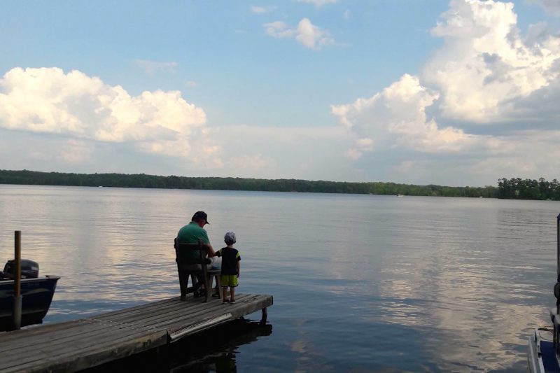 Denny and Grandson at end of dock